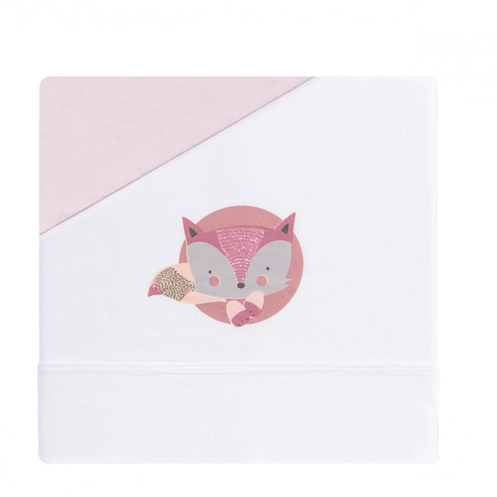 immagine-1-set-lenzuolino-culla-bimbi-dreams-fox-biancorosa-40-x-80-cm-ean-8499000831165