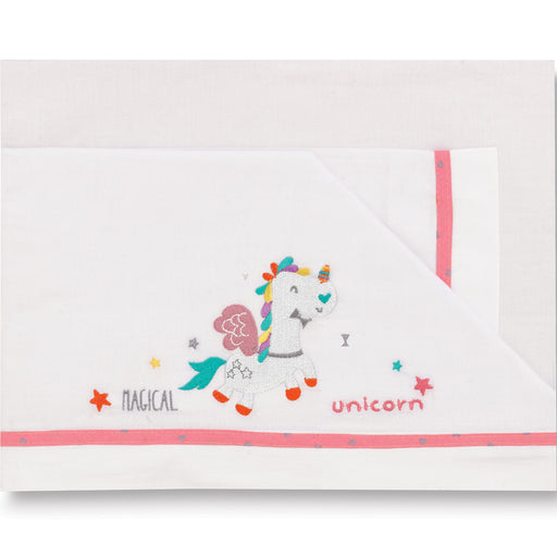 immagine-1-set-lenzuolino-lettino-pirulos-unicorno-biancofragola-ean-8499000824648