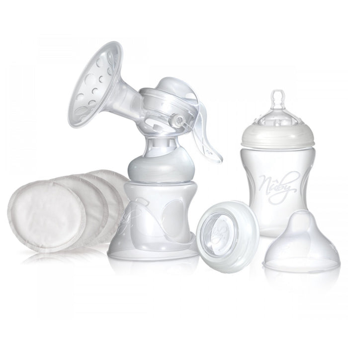 immagine-1-set-tiralatte-manuale-nuby-softflex-12-coppette-assorbilatte-ean-0048526720354