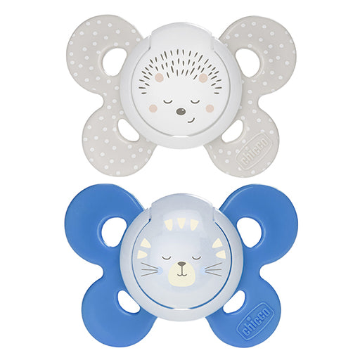 immagine-1-succhietto-chicco-physio-comfort-night-silicone-2pz-beige-blu-16-36m-ean-8058664082544