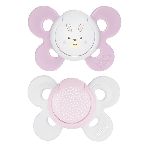 immagine-1-succhietto-chicco-physio-comfort-silicone-2pz-rosa-bianco-0-6m-ean-8058664082490