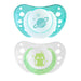 immagine-1-succhietto-chicco-silicone-physio-air-night-2-pz-celeste-verde-0-6m-ean-8058664058846