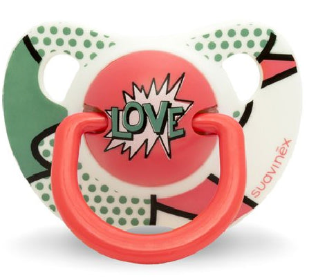 immagine-1-succhietto-suavinex-evolution-silicone-anatomico-arty-baby-6-18-m-verde-rosa-scuro-ean-8426420032421