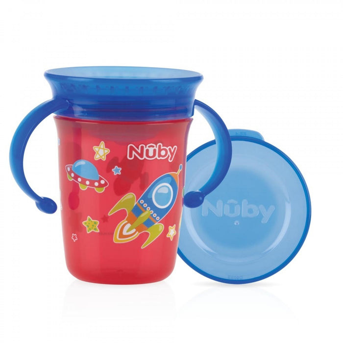 immagine-1-tazza-con-manici-nuby-wonder-cup-240ml-rosso-blu-ean-0048526104109