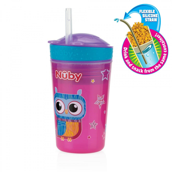 immagine-1-tazza-nuby-drink-snack-2-in-1-270ml-fucsia-viola-ean-0048526103737