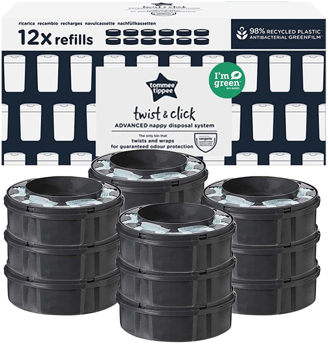immagine-1-tommee-tippee-tommee-tippee-cartuccia-di-ricarica-twistclick-12-pezzi-green-ean-5010415520104
