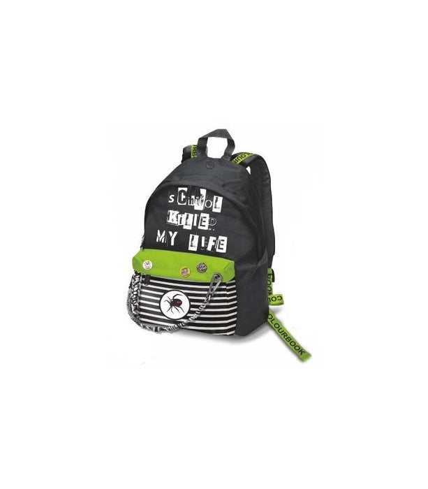 immagine-1-zaino-americano-killed-colourbook-verde-e-nero-ean-8030330182321