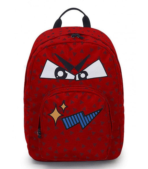 immagine-1-zaino-invicta-ollie-face-fantasy-rosso-ean-8011410303676